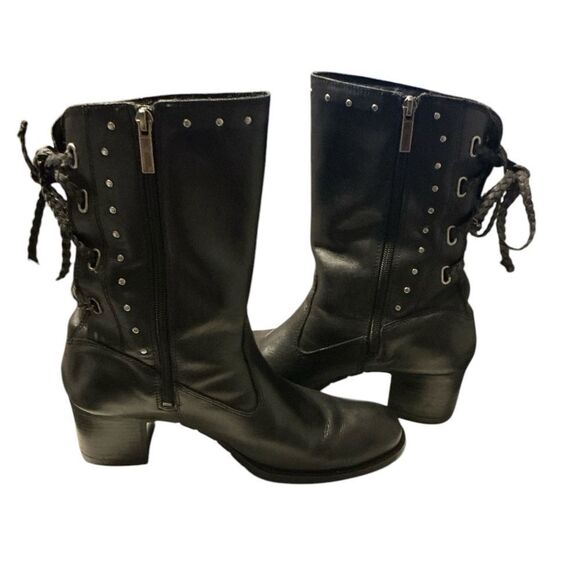 Harley-Davidson Black Leather Women's Moto Boots - Picture 10 of 14